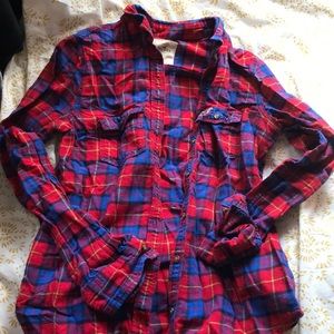 HOLLISTER PLAID BOTTON DOWN